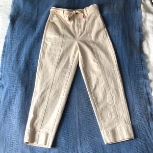 Cropped Madewell Pants w/ Tie Waist